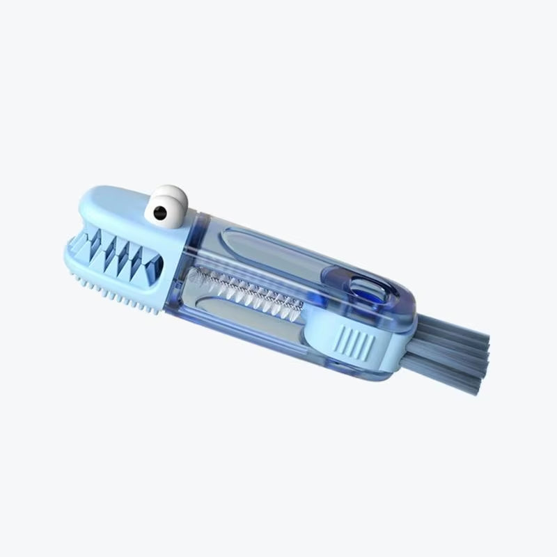 Infant Feeding Bottle Brush Cartoon Cup Lid Multi-Use Cleaning Brush 4XBC