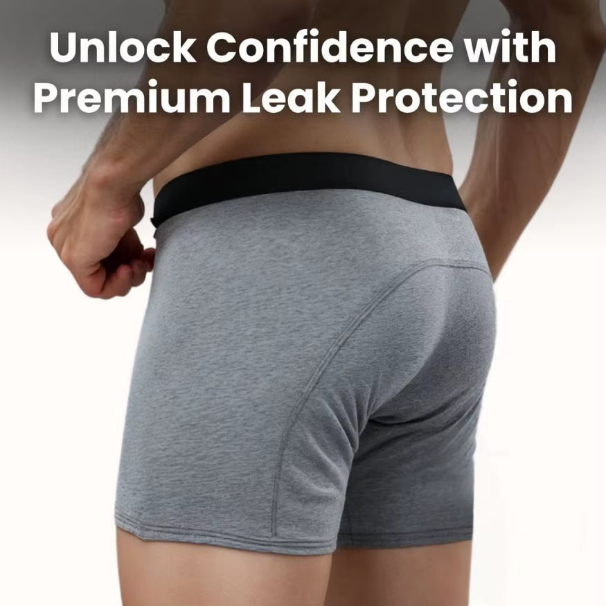 Men Ultra-Absorbent Incontinence Flat Underwear Leak Proof Breathable Comfortable Men'S Underwear Pants Boxer Berif