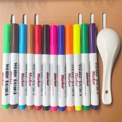 Magic Floating Water Pen - Reusable Water Drawing Set with Floating Ink Technology